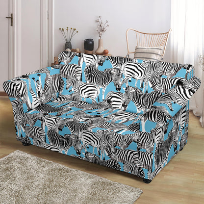Zebra Print Design LKS305 Loveseat Couch Slipcover