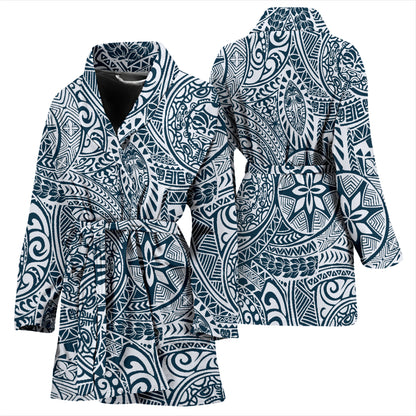 Samoan Pattern Print Design LKS306 Women Bathrobe