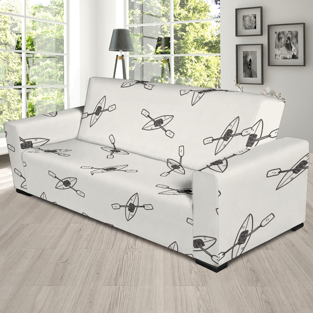 Kayak Pattern Print Design 01 Sofa Slipcover