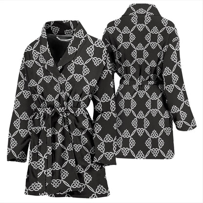 Celtic Pattern Print Design 06 Women Bathrobe