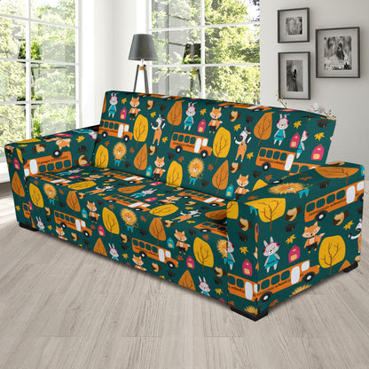 School Bus Print Design LKS309 Sofa Slipcover