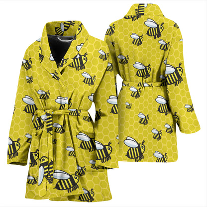 Bee Cute Print Design LKS308 Women Bathrobe