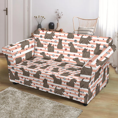 Scottish Terriers Print Design LKS3016 Loveseat Couch Slipcover