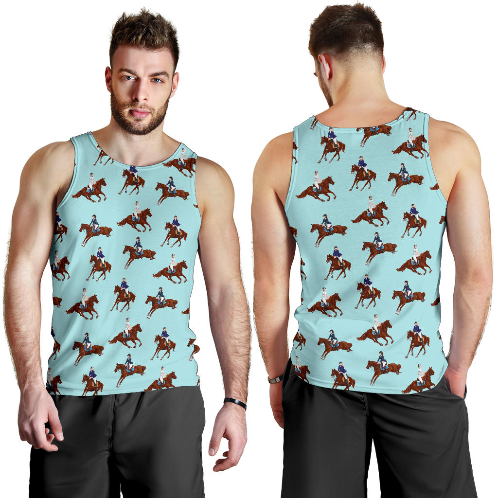 Equestrian Horse Riding Men Tank Top