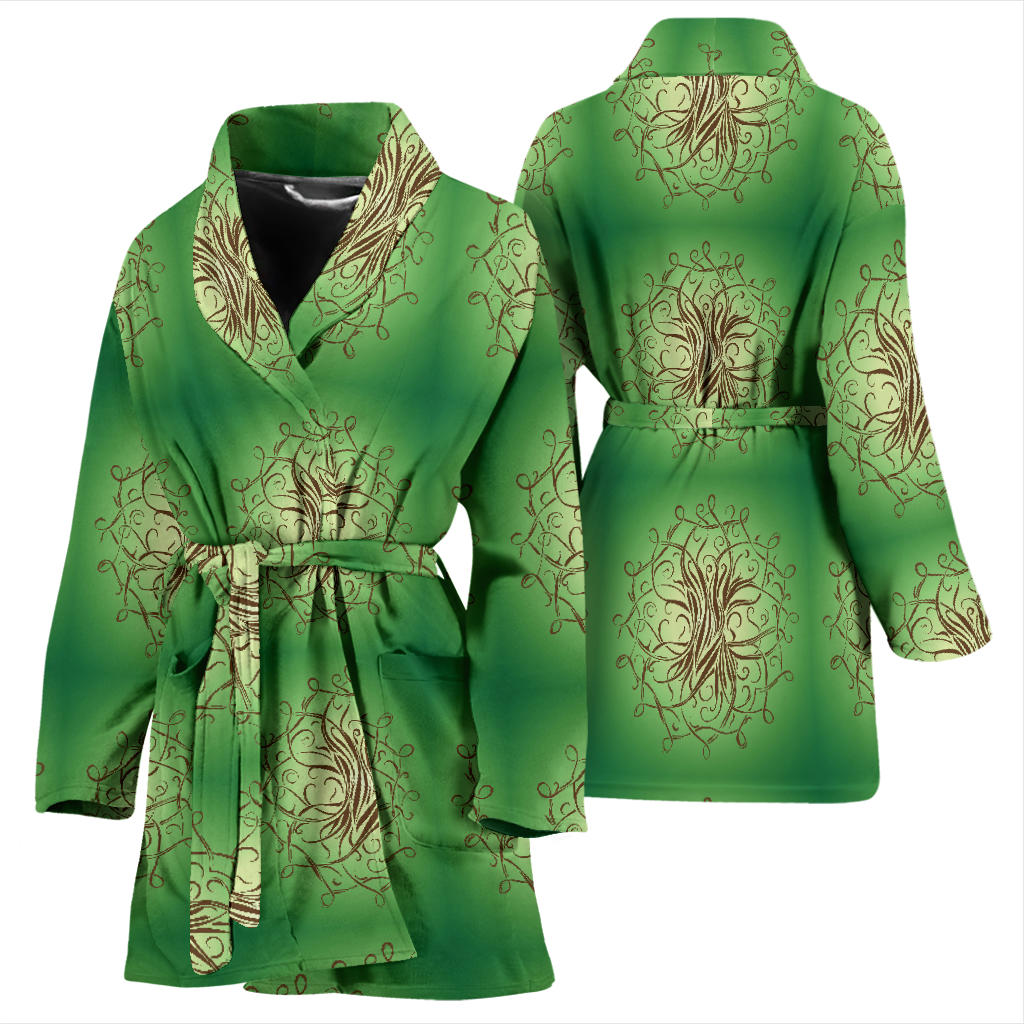 Celtic Pattern Print Design 05 Women Bathrobe