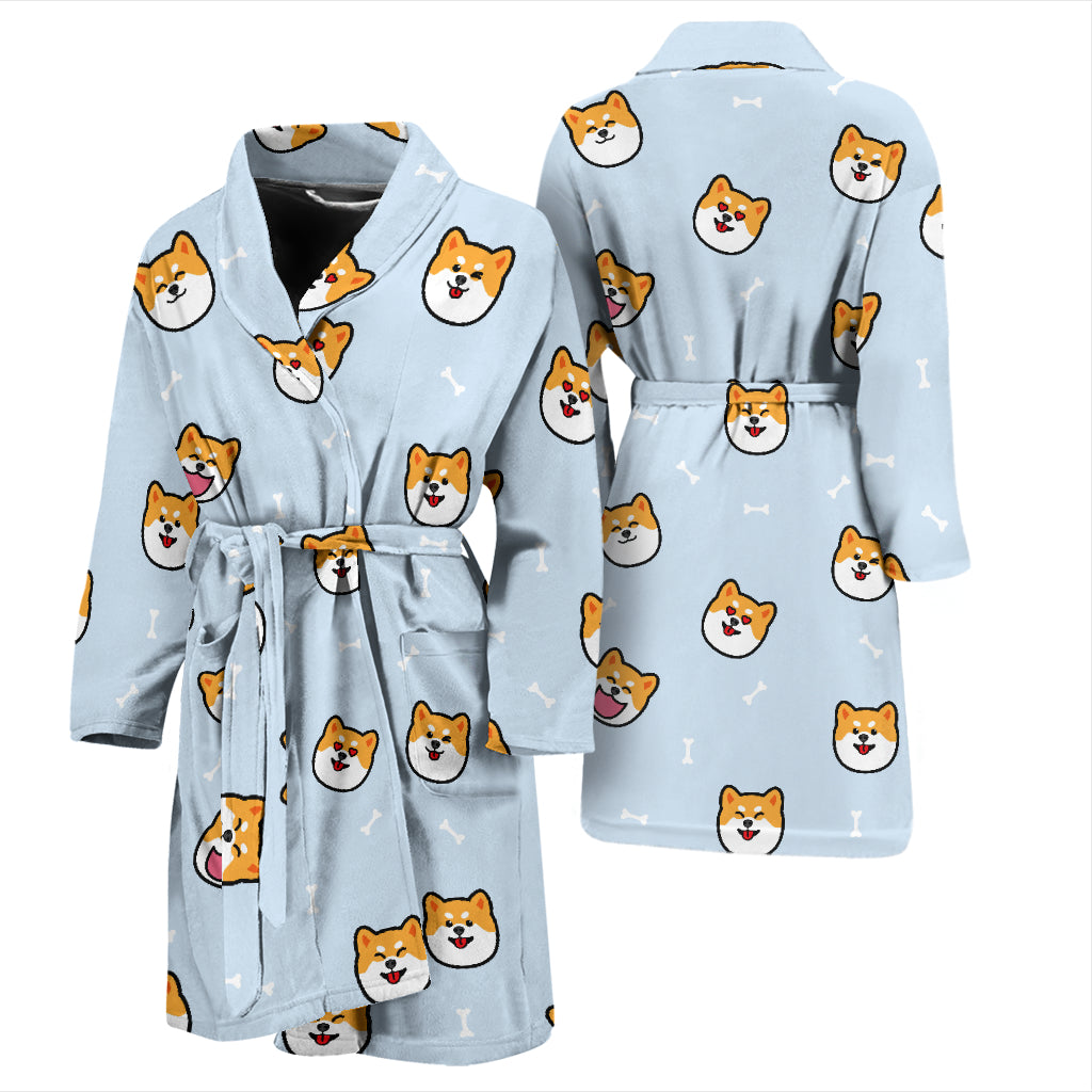 Shiba Inu Print Design LKS3012 Men Bathrobe
