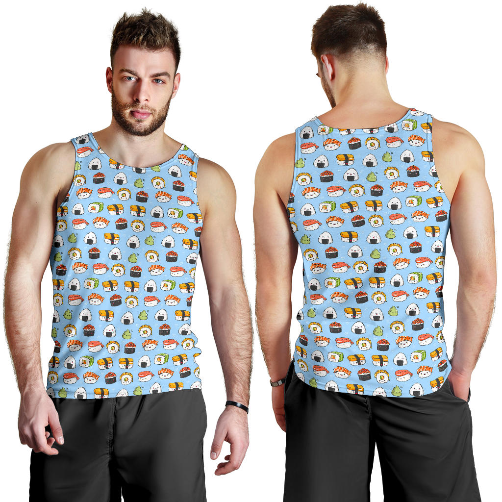 Sushi Cartoon Design Men Tank Top