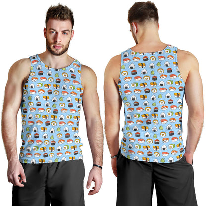 Sushi Cartoon Design Men Tank Top
