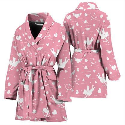 Cupid Pattern Print Design 03 Women Bathrobe