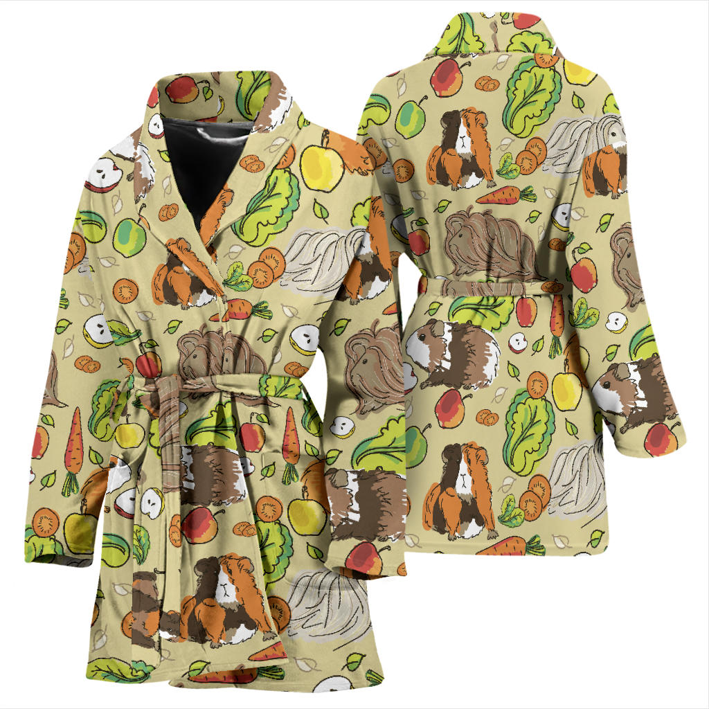 Guinea Pig Pattern Print Design 02 Women Bathrobe
