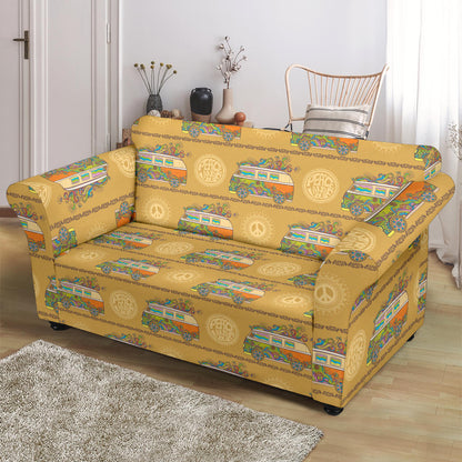 Hippie Van Print Design LKS304 Loveseat Couch Slipcover