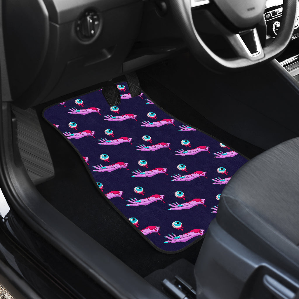 Zombie Pink Hand Design Pattern Print Car Floor Mats Front Back