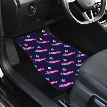 Zombie Pink Hand Design Pattern Print Car Floor Mats Front Back