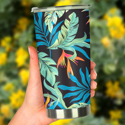 Tropical Palm Leaves Hawaiian Flower Tumbler