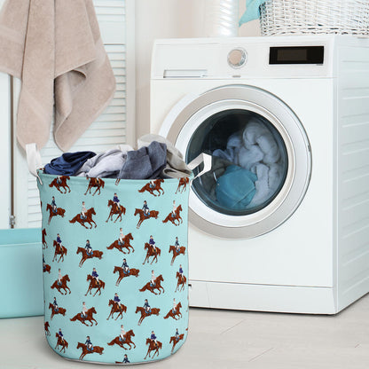 Equestrian Horse Riding Laundry Basket