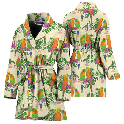 Conures Pattern Print Design 02 Women Bathrobe