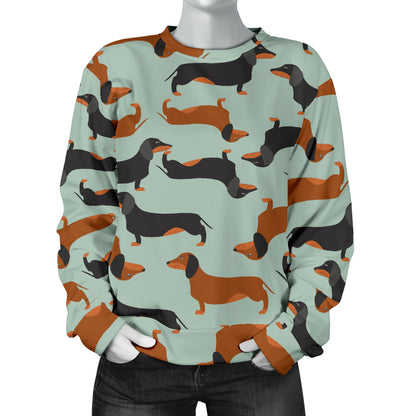 Dachshund Cute Print Pattern Women Long Sleeve Sweatshirt