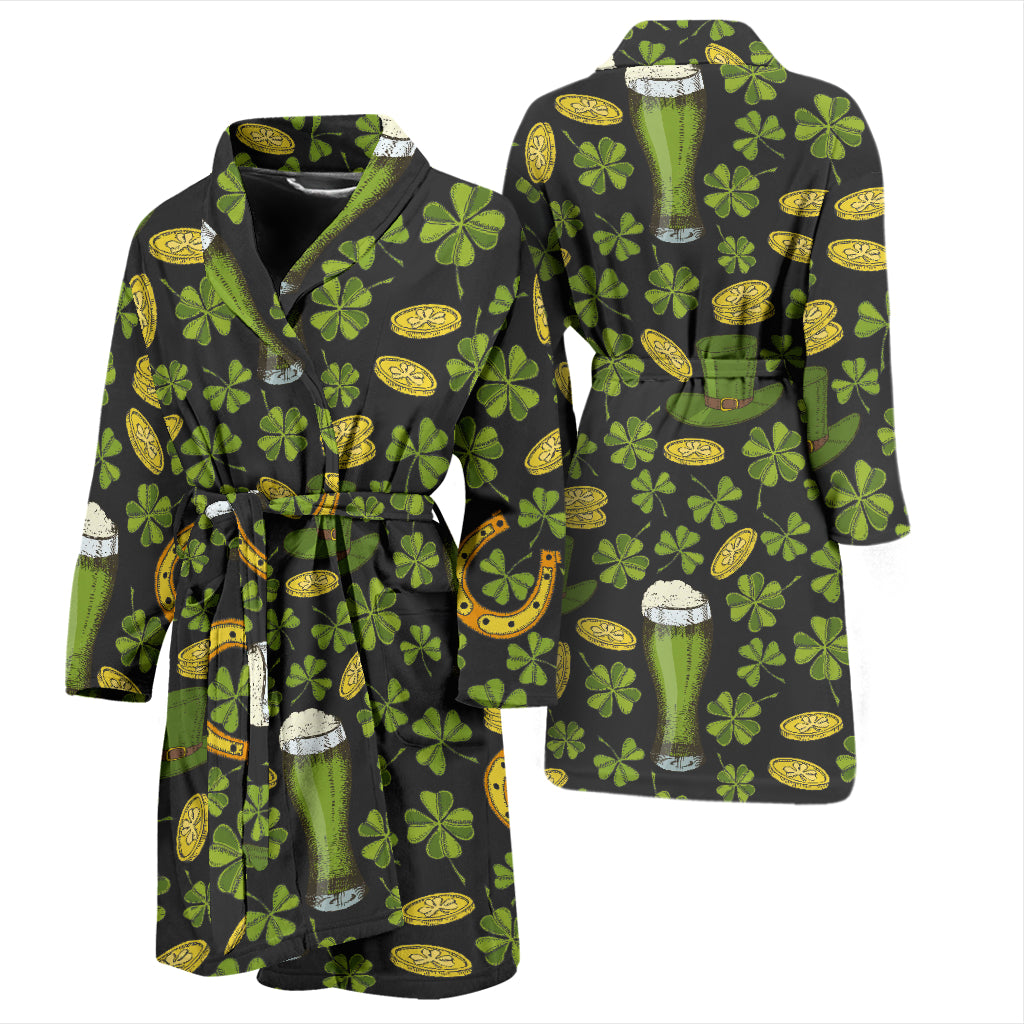 St Patricks Day Print Design LKS307 Men Bathrobe