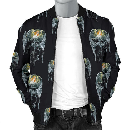 Angel with Wings Cute Design Print Men Bomber Jacket