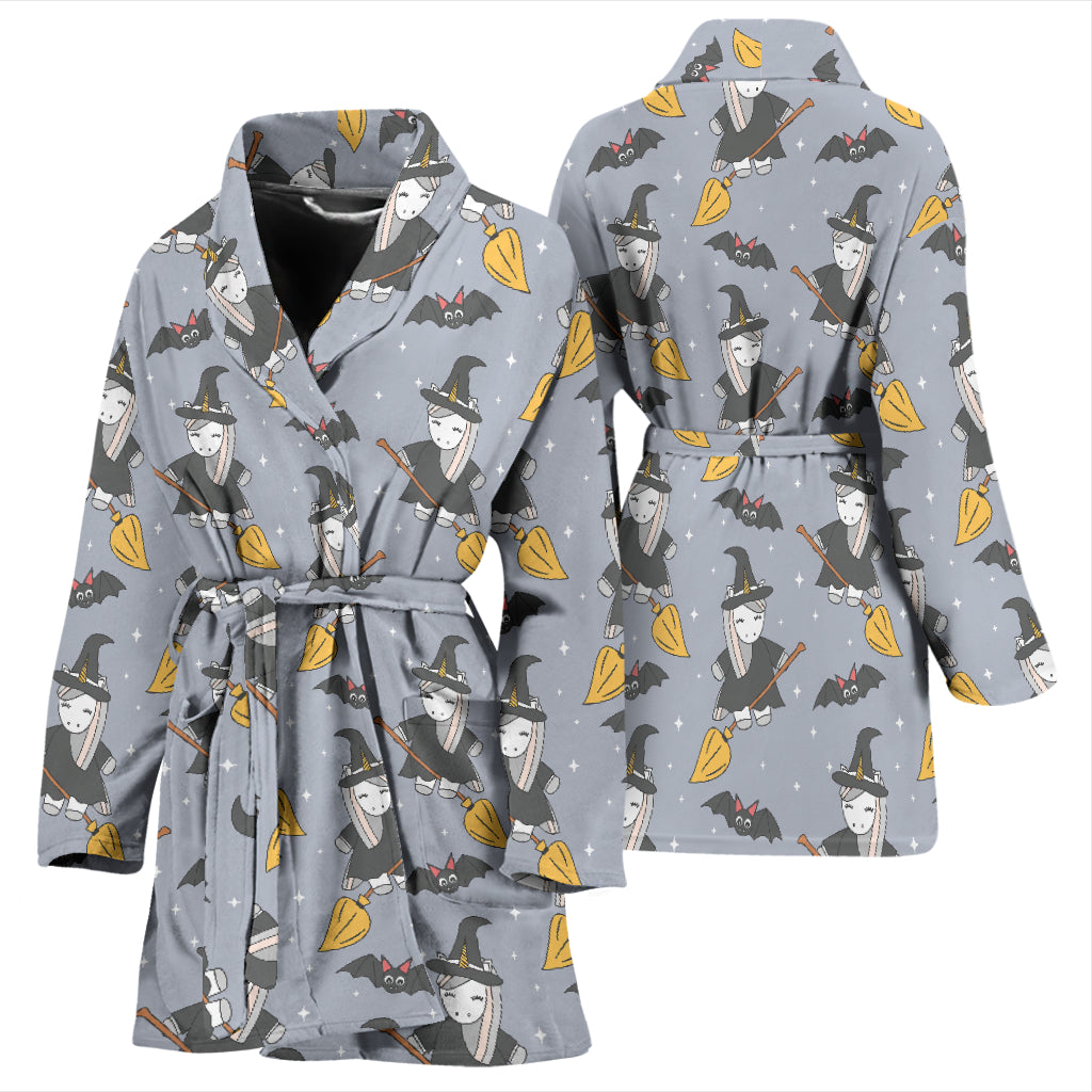 Witch Print Design LKS307 Women Bathrobe