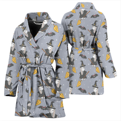 Witch Print Design LKS307 Women Bathrobe