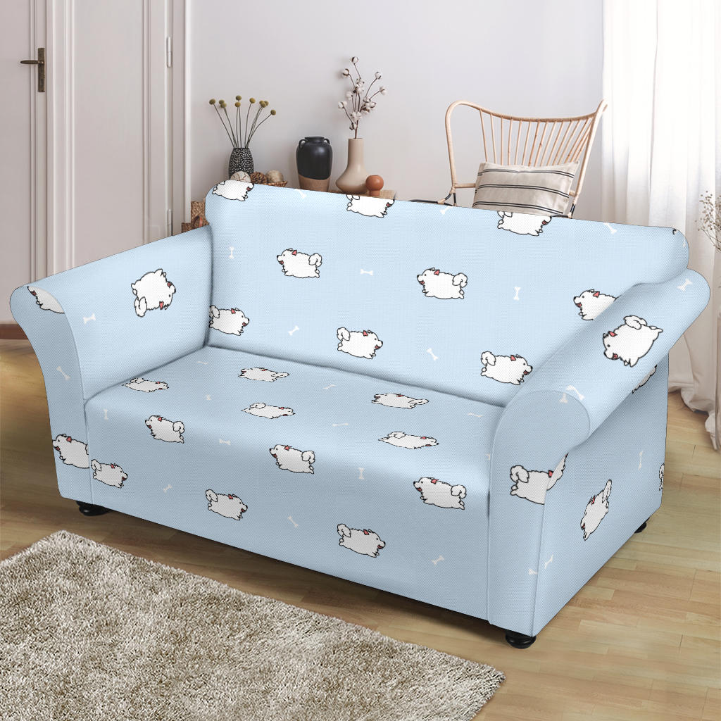 Samoyeds Print Design LKS302 Loveseat Couch Slipcover