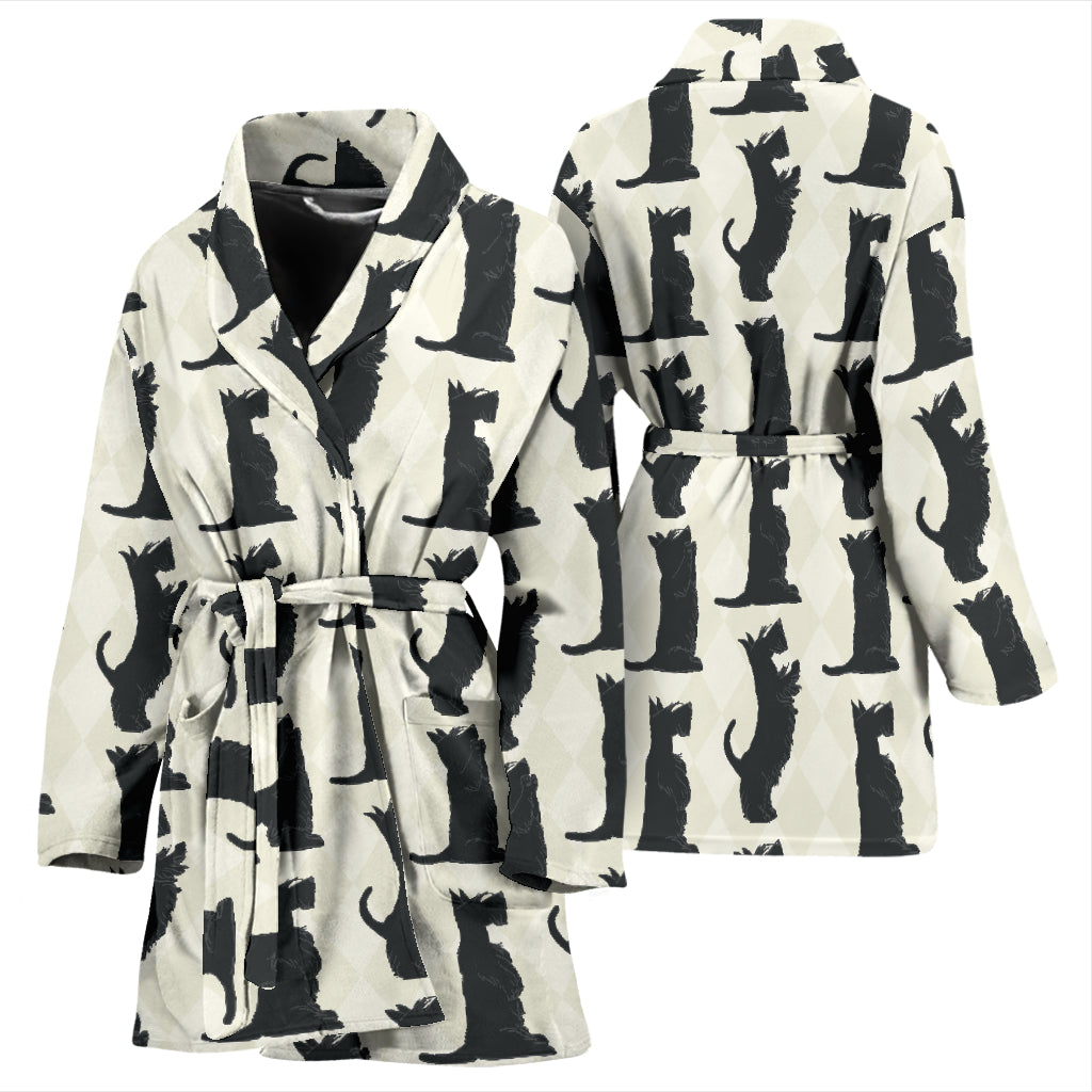 Scottish Terriers Print Design LKS309 Women Bathrobe