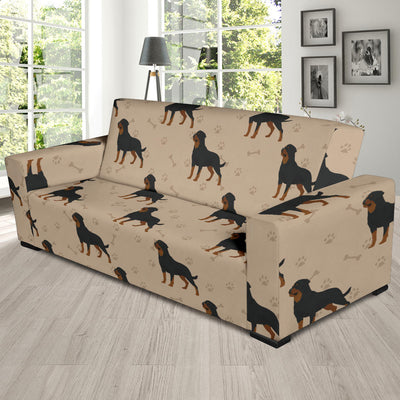 Rottweiler Pattern Print Design A01 Sofa Slipcover