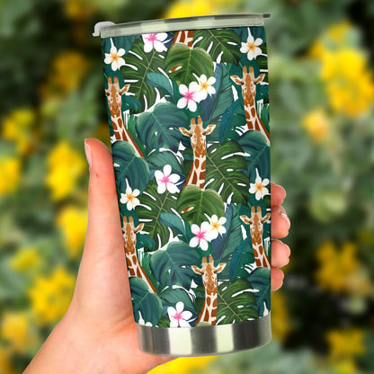 Giraffe Jungle Design Print Tumbler
