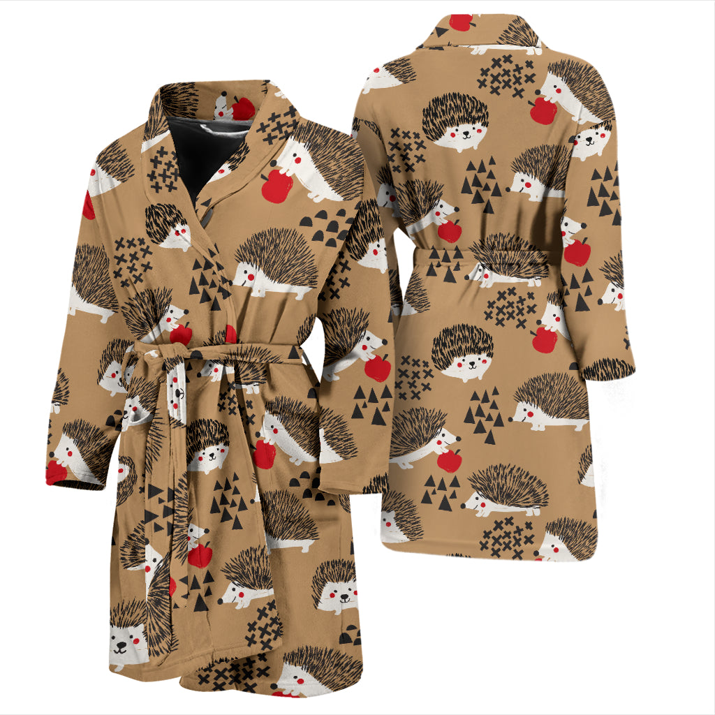 Hedgehog Print Design LKS403 Men Bathrobe
