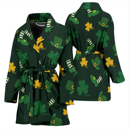 St Patricks Day Print Design LKS306 Women Bathrobe