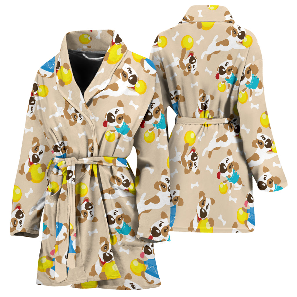 Russell Terriers Cute Print Design LKS304 Women Bathrobe