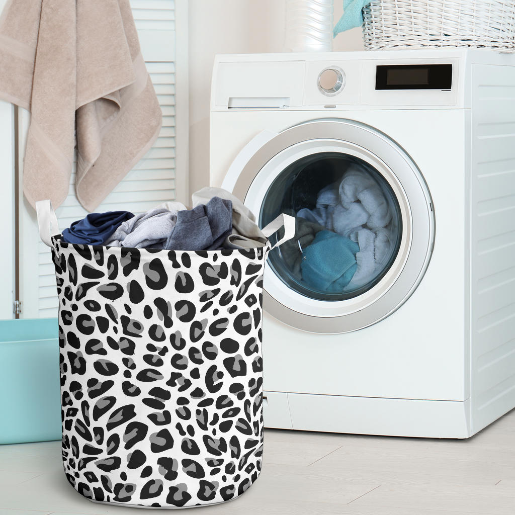 Snow Leopard Skin Print  Laundry Basket