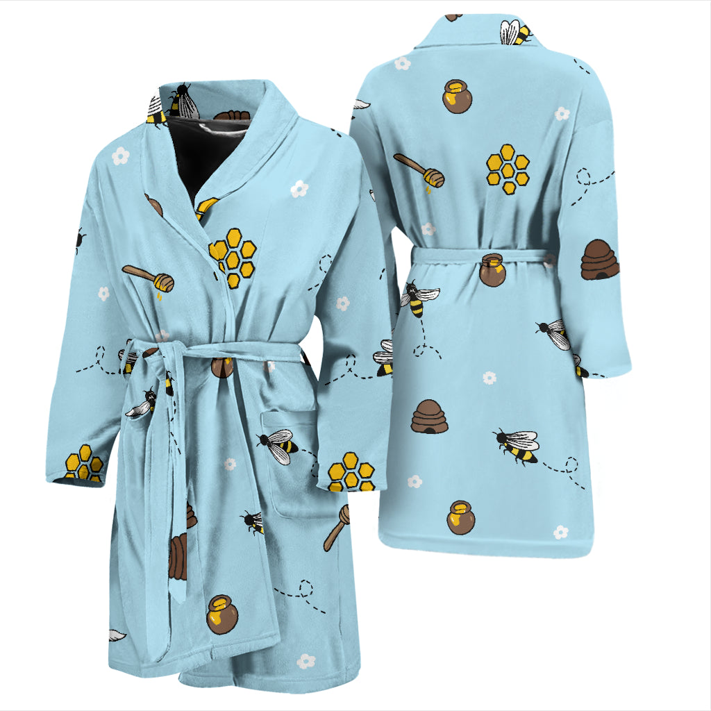Honey Bee Print Design LKS307 Men Bathrobe