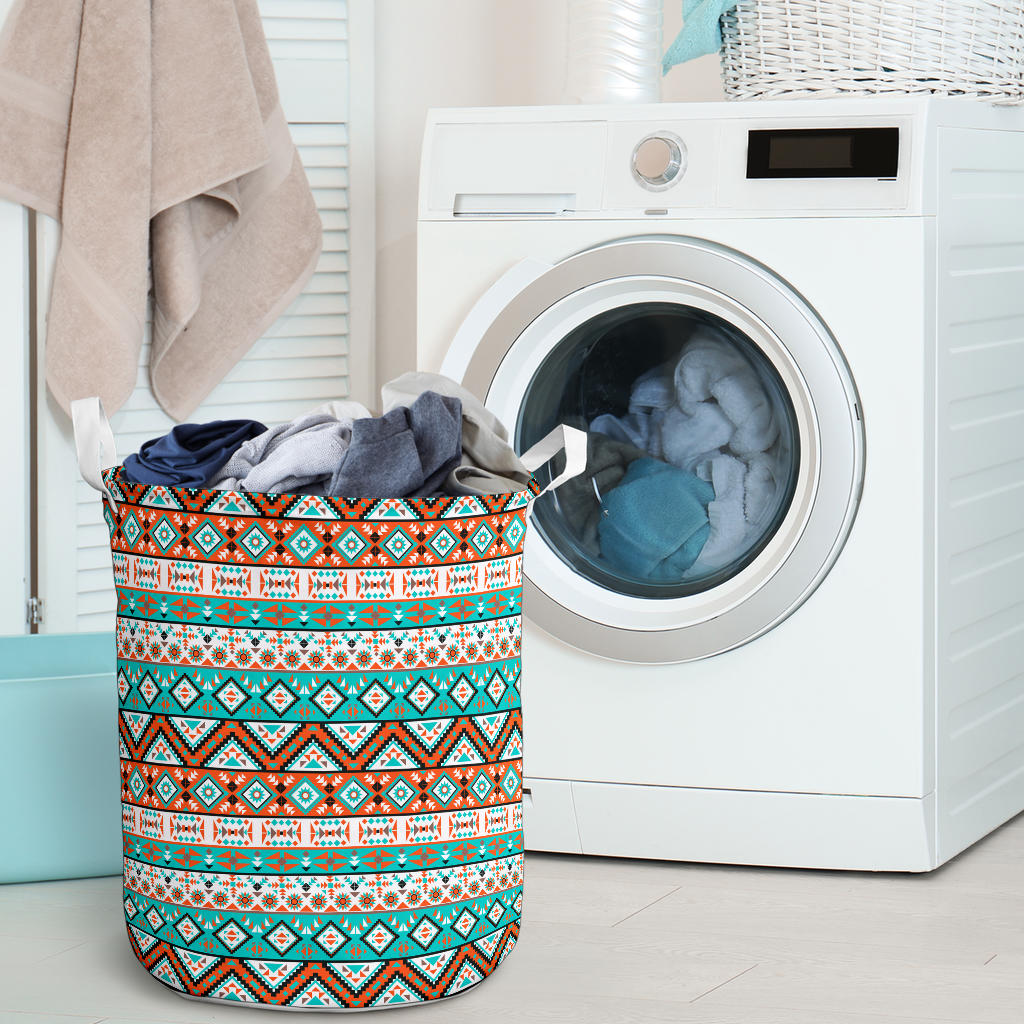 Navajo Style Print Pattern Laundry Basket