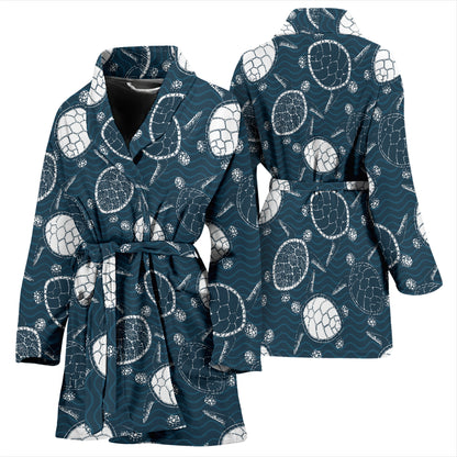 Sea Turtle Print Design LKS3015 Women Bathrobe