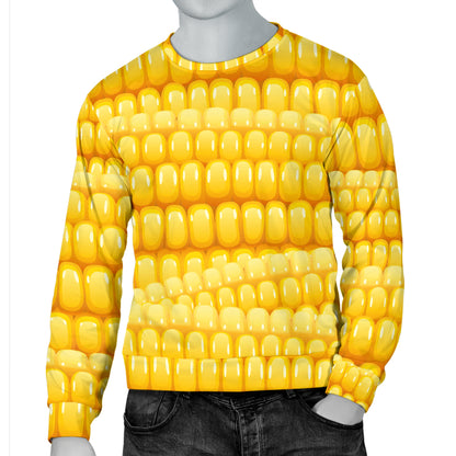 Agricultural Corn cob Pattern Men Long Sleeve Sweatshirt