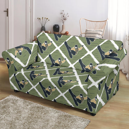Snowboard Man Print Design LKS302 Loveseat Couch Slipcover