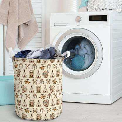 Native Indian Pattern Design Print Laundry Basket