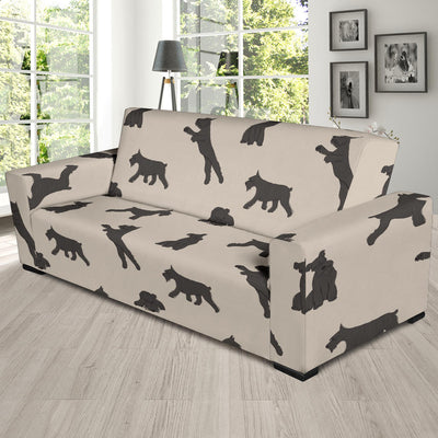 Schnauzers Pattern Print Design A06 Sofa Slipcover