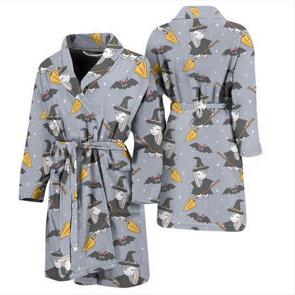 Witch Print Design LKS307 Men Bathrobe
