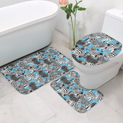 Zebra Print Design LKS305 Bathroom Mat Set