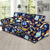 Beach Themed Pattern Print Design 04 Sofa Slipcover