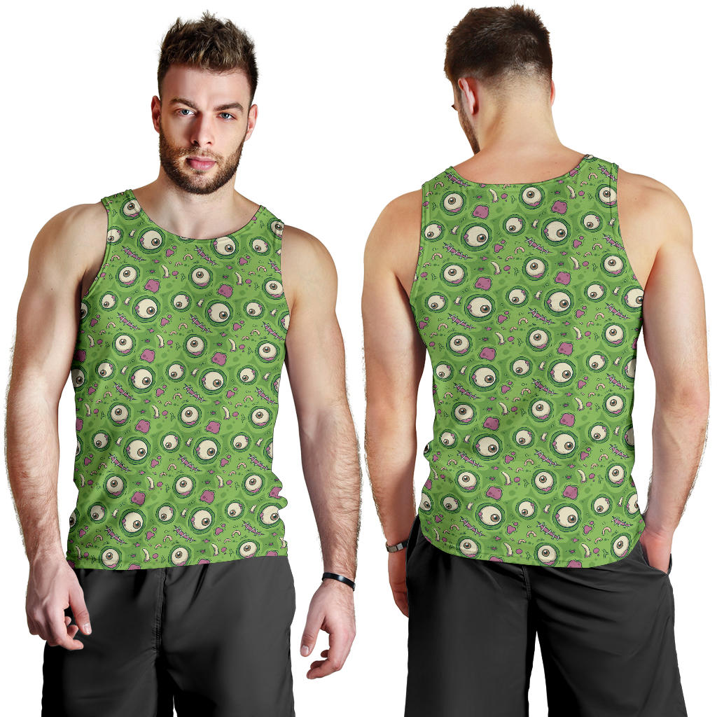 Zombie Eyes Design Pattern Print Men Tank Top