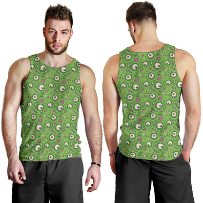 Zombie Eyes Design Pattern Print Men Tank Top