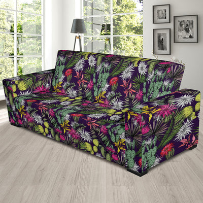 Cactus Pattern Print Design 08 Sofa Slipcover