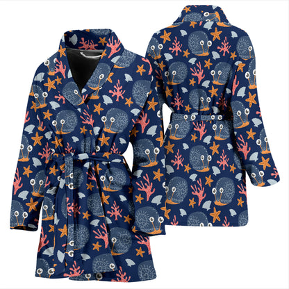 Snail Print Design LKS402 Women Bathrobe