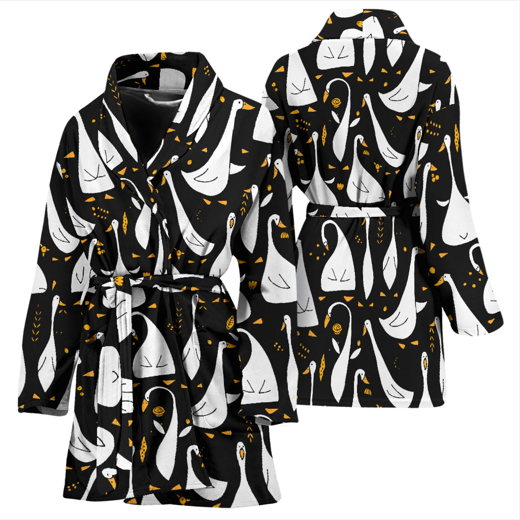 Goose Print Design LKS401 Women Bathrobe