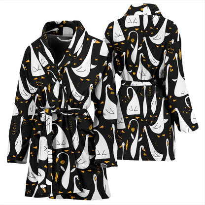 Goose Print Design LKS401 Women Bathrobe