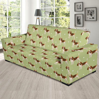 Beagle Pattern Print Design 07 Sofa Slipcover